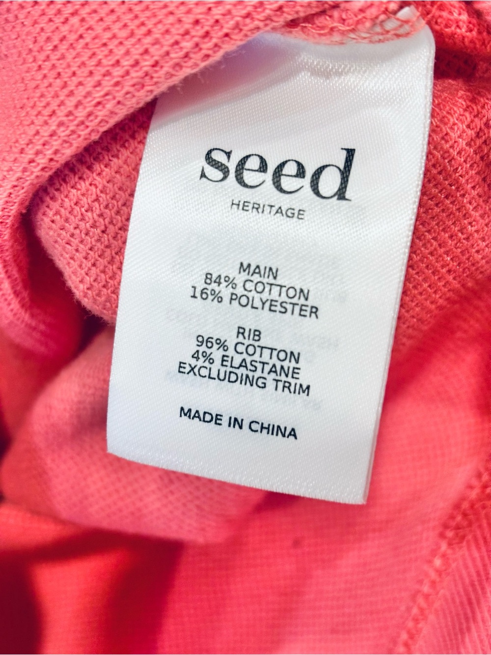 Seed Heritage Coral Pink lightweight Crewneck Sweatshirt Size 5 - Picture 6 of 7
